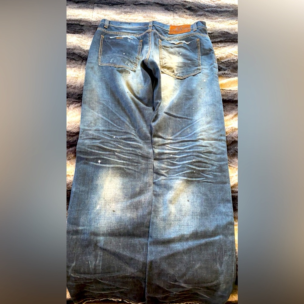 Mens AKOO 36/32 Slim Straight Fit